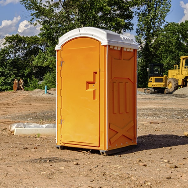 how often are the portable restrooms cleaned and serviced during a rental period in Fairmount GA